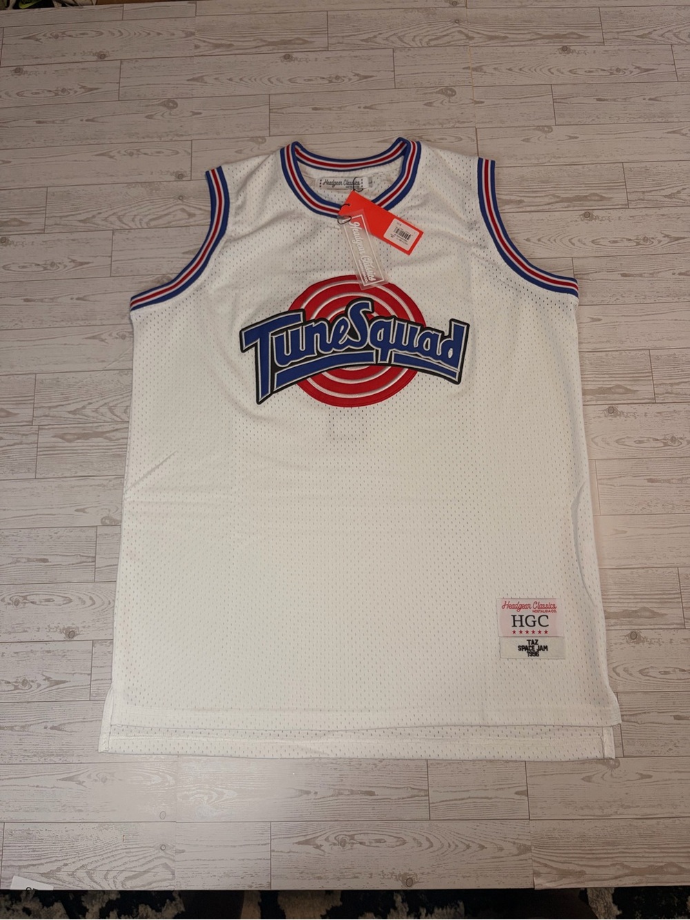 Large Tune Squad TAZ Space Jam Jersey Fully Sewn Jersey